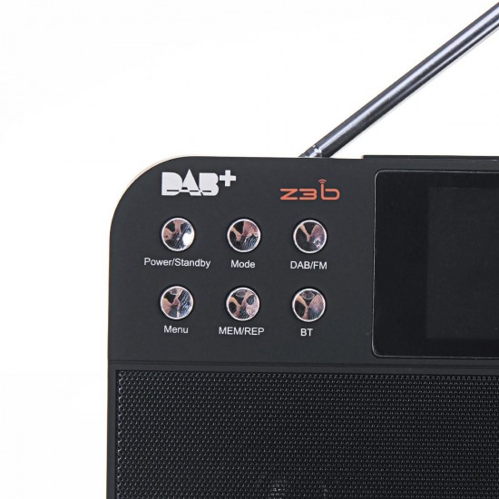 Z3B FM DAB 174.92-239.20MHz DAB+Digital Radio RDS TFT Display bluetooth 4.0 Speaker