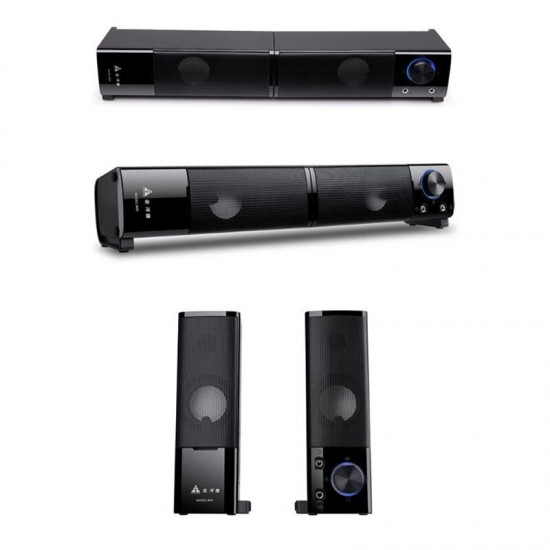 Golden Field M24 Soundbar Speakers HiFi Stereo Heavy Bass Desktop Detachable Computer Speaker with Mic Golden Field M24 Soundbar Speakers HiFi Stereo Heavy Bass Desktop Detachable Computer Speaker with Mic