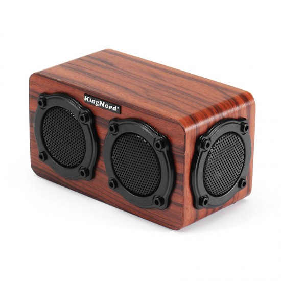 S403 HiFi Wooden Wireless bluetooth Speaker Portable Stereo Outdoors Subwoofer with Mic