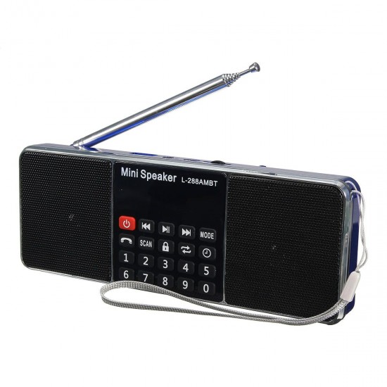 L-288 AMBT bluetooth Portable LCD FM/AM Radio Stereo Speaker MP3 Music Player Micro SD USB