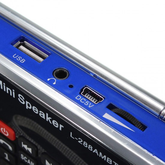L-288 AMBT bluetooth Portable LCD FM/AM Radio Stereo Speaker MP3 Music Player Micro SD USB