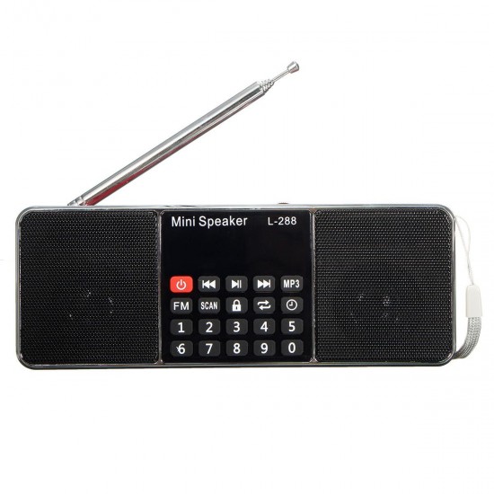 L-288 Mini Portable LCD FM Radio Stereo MP3 Music Player Micro SD TF USB AUX Outdoor Speaker L-288 Mini Portable LCD FM Radio Stereo MP3 Music Player Micro SD TF USB AUX Outdoor Speaker