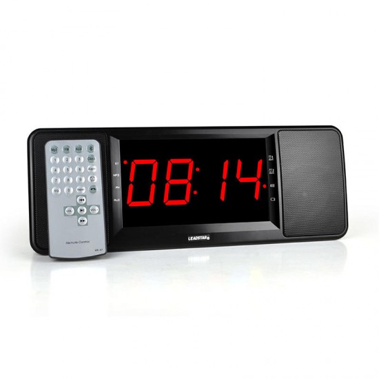 HiFi Dual Unit Wireless bluetooth Speaker LED Display Alarm Clock 1800mAh TF Card Subwoofer