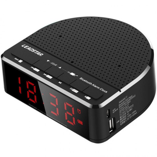 MX-17 Portable Wireless bluetooth Speaker LED Alarm Clock TF Card FM Radio Subwoofer