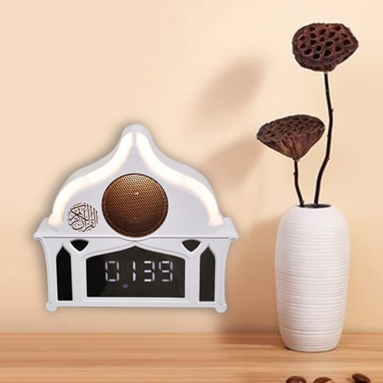 LED Clock Quran Speaker Wireless bluetooth Remote Control Digital Speaker for Quran Study