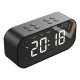 BT501 Wireless bluetooth 5.0 Speaker Dual Alarm Clock LED Display Stereo TF Card Mic Speaker