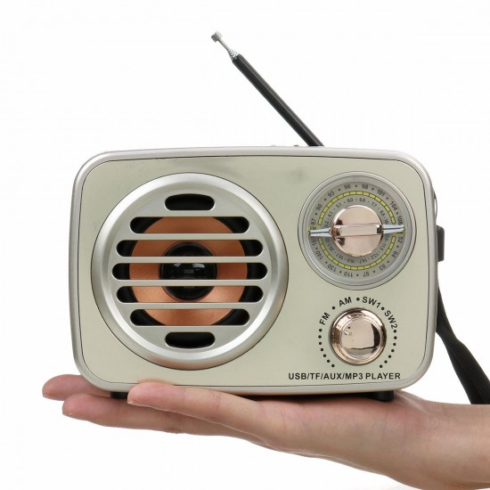 MD-307BT Retro Vintage AM FM SW Radio bluetooth Speaker TF Card USB Charge Home Audio Antenna Radio