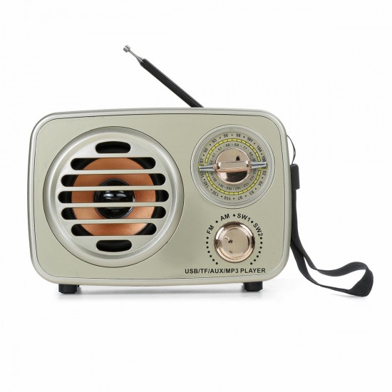 MD-307BT Retro Vintage AM FM SW Radio bluetooth Speaker TF Card USB Charge Home Audio Antenna Radio