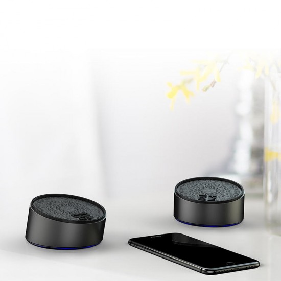 Mini Metal Wireless bluetooth Speaker Stereo TF Card Aux-in Waterproof Speaker with Mic