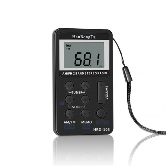 Mini Portable Digital LCD FM AM 2 Band Stereo Radio Pocket Receiver with Earphone Mini Portable Digital LCD FM AM 2 Band Stereo Radio Pocket Receiver with Earphone