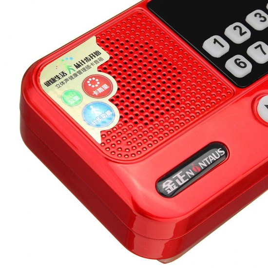 S99A Mini FM Pocket Stereo Radio Clock Pedometer Speaker MP3 Music Player