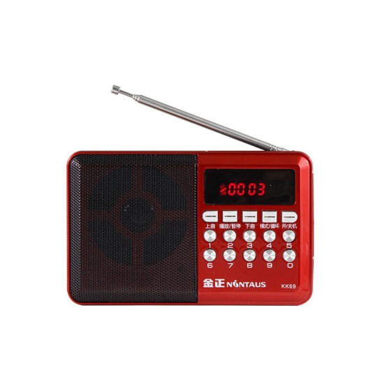 KK69 Mini Portable FM Radio TF Card Speaker MP3