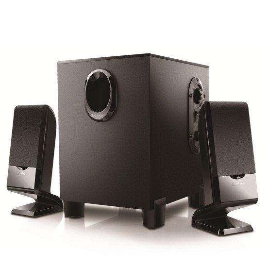 R101V 2.1 Channel Multimedia Speaker MDF 4-inch Subwoofer HiFi Stereo Bass 3.5mm Audio Computer Speakers with EU Plug