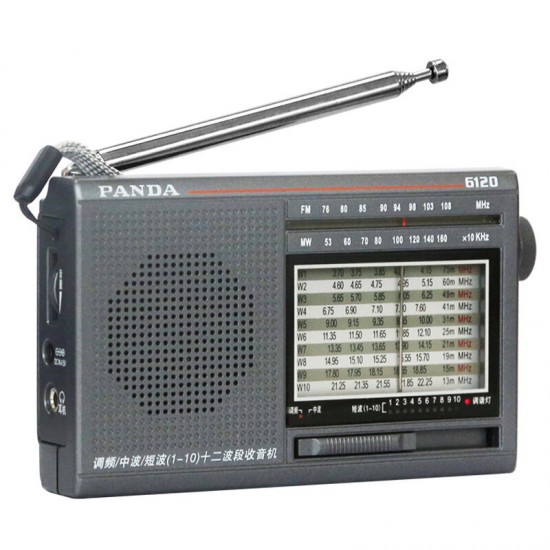 6120 FM MW SW Radio Portable Retro Radio Speaker Music Player