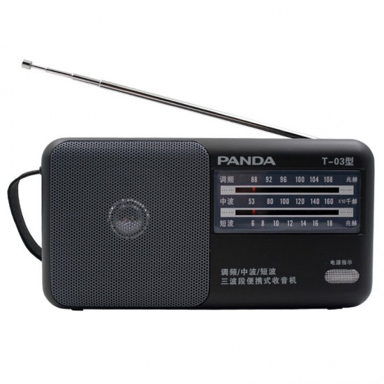 T-03 Radio FM AM SW Three Band Radio Mini Portable Retro Pointer Semiconductor Radio