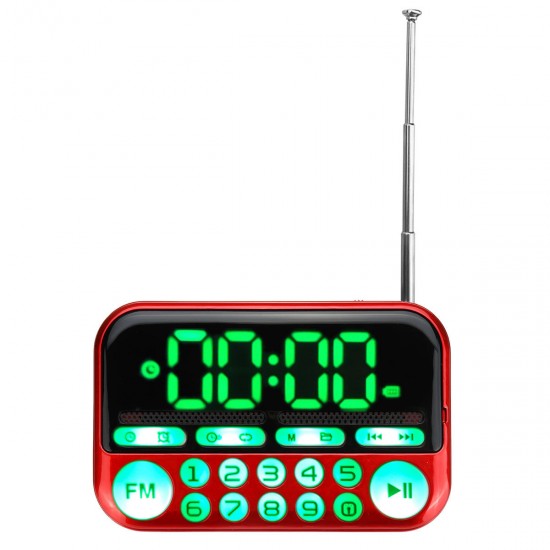 Portable Digital Display FM Radio TF Card USB MP3 Music Player Clock Alarm Radio Speaker Portable Digital Display FM Radio TF Card USB MP3 Music Player Clock Alarm Radio Speaker
