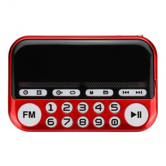 Portable Digital Display FM Radio TF Card USB MP3 Music Player Clock Alarm Radio Speaker Portable Digital Display FM Radio TF Card USB MP3 Music Player Clock Alarm Radio Speaker