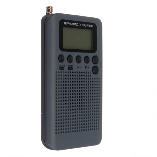 Portable Digital FM AM Radio LCD 2 Bands Stereo Mini Receiver Off-road Enthusiasts Jogging