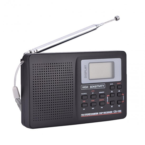 Portable Digital Full Band AM FM SW MW LW Radio Receiver Alarm Clock