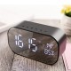 Portable LED Wireless bluetooth Speaker Dual Units FM Radio Alarm Clock USB Micro SD TF AUX Speaker