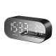 Portable LED Wireless bluetooth Speaker Dual Units FM Radio Alarm Clock USB Micro SD TF AUX Speaker