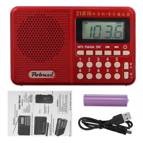 Portable Mini 70MHz-108MHz FM/AM/SW Radio Rechargeable MP3 Music Player Speaker Support TF Card U Disk Playback Portable Mini 70MHz-108MHz FM/AM/SW Radio Rechargeable MP3 Music Player Speaker Support TF Card U Disk Playback