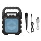 Portable Outdoor LED Wireless Bluetooth Speaker Rechargeable Stereo Radio with Microphone Music Player