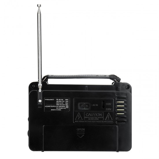 RX-608AC DC 3V Portable FM AM SW1 SW2 Radio 4 Band Radio Gift for Old People