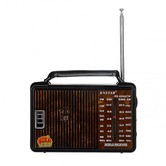 RX-608AC DC 3V Portable FM AM SW1 SW2 Radio 4 Band Radio Gift for Old People