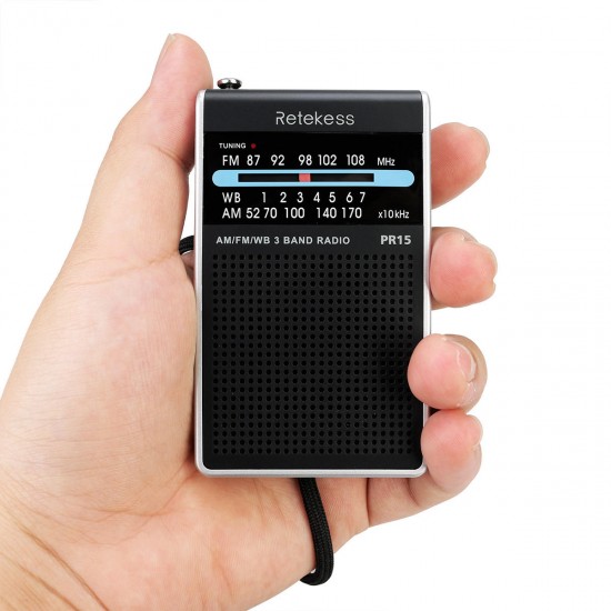F9214 PR15 Digital Display Radio with FM AM for Family Camping Outdoor