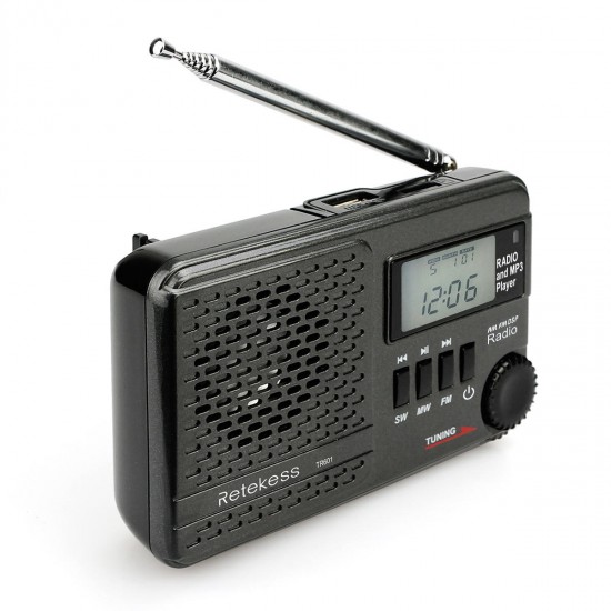F9216A TR601 Digital Display Radio with FM AM for Family Camping Outdoor
