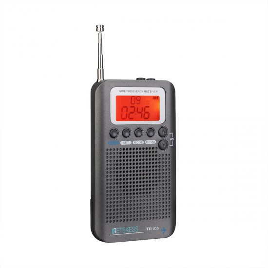TR105 Aircraft Band FM AM SW Digital Tuning Radio with Timer ON OFF Clock Function TR105 Aircraft Band FM AM SW Digital Tuning Radio with Timer ON OFF Clock Function