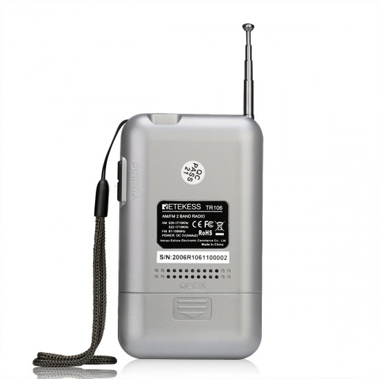 TR106 Portable FM AM Radio 87-108 MHz 520-1710 KHz with LCD Screen Speaker Headphone Jack Alarm Clock TR106 Portable FM AM Radio 87-108 MHz 520-1710 KHz with LCD Screen Speaker Headphone Jack Alarm Clock