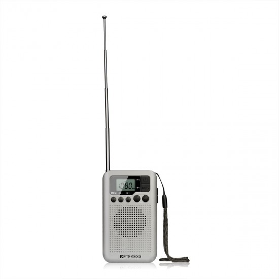 TR106 Portable FM AM Radio 87-108 MHz 520-1710 KHz with LCD Screen Speaker Headphone Jack Alarm Clock