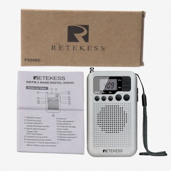 TR106 Portable FM AM Radio 87-108 MHz 520-1710 KHz with LCD Screen Speaker Headphone Jack Alarm Clock TR106 Portable FM AM Radio 87-108 MHz 520-1710 KHz with LCD Screen Speaker Headphone Jack Alarm Clock