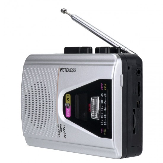 TR620 FM AM Radio with Cassette Playback Voice Recorder Tape Playback Loop Mode Switch