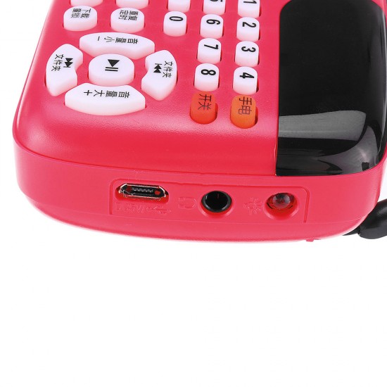 W105 Portable Mini FM Radio Speaker Music Player Tf Card With LED Display And Flashlight
