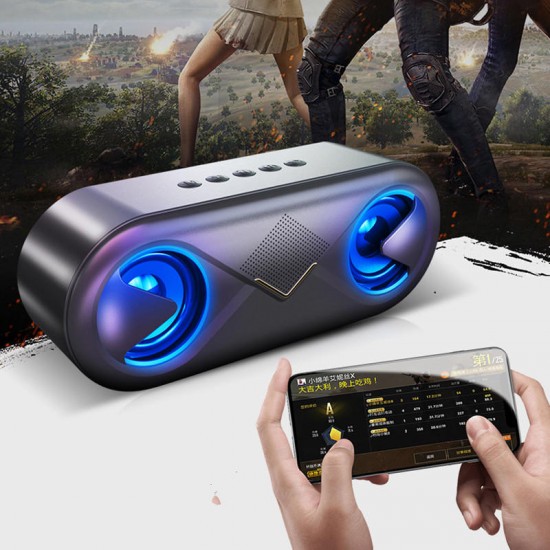 S6 Wireless bluetooth 5.0 4D Stereo Surround Sound Speaker Hifi Driver Flash Light Handsfree Headset