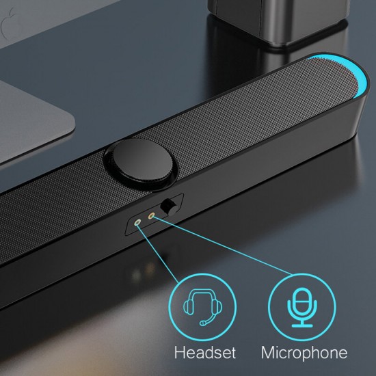 D-238 bluetooth Sound Bar 3.5mm Wireless Speaker Bass Subwoofer 4D Stereo Knob Desktop Amplifier