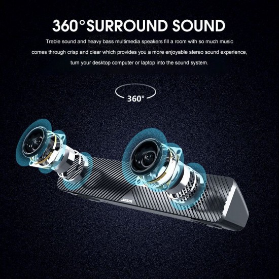 V-108 Computer bluetooth 5.0 Sound Bar HiFi Stereo USB Powered Multimedia Speaker Office Home Speaker