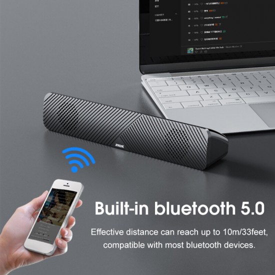 V-108 Computer bluetooth 5.0 Sound Bar HiFi Stereo USB Powered Multimedia Speaker Office Home Speaker