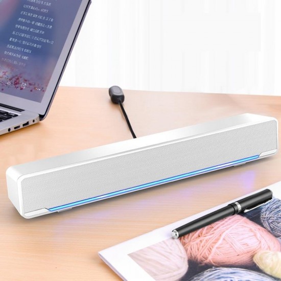 V-196 Computer Speaker 3D Stereo Sound Deaktop USB 3.5mm Wired Control Soundbar V-196 Computer Speaker 3D Stereo Sound Deaktop USB 3.5mm Wired Control Soundbar