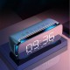 T68 Wireless bluetooth Speaker Dual Driver Alarm Clock LED Display Stereo Soundbar Subwoofer with Mic