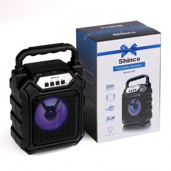 Portable Wireless bluetooth Subwoofer Speaker LED Lights Outdoor Karaoke Dancing Handfree Music Speaker for Smartphones Computer