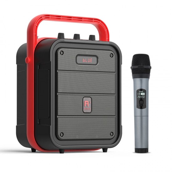 SJ52 Bluetooth Wireless Speaker TWS PA System Portable HIFI Karaoke Speakers with Wireless Microphone Support FM Radio AUX