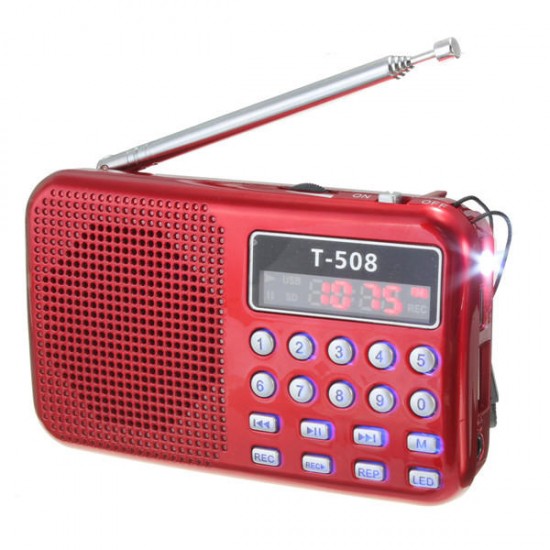 T508 LED Stereo FM Radio Speaker USB TF Card MP3 Music Player T508 LED Stereo FM Radio Speaker USB TF Card MP3 Music Player