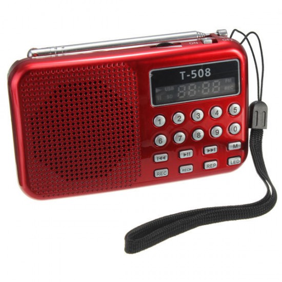T508 LED Stereo FM Radio Speaker USB TF Card MP3 Music Player T508 LED Stereo FM Radio Speaker USB TF Card MP3 Music Player