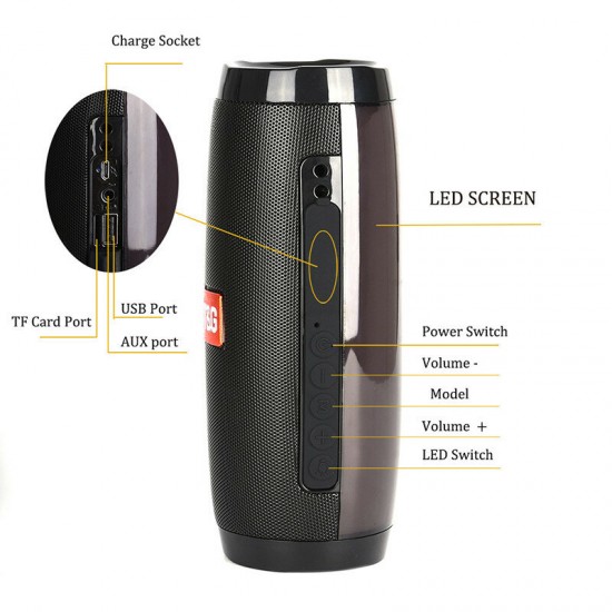 TG157 LED Portable Wireless bluetooth Speaker with LED Night Light Support TF Card FM Radio Boombox Built-in Mic TG157 LED Portable Wireless bluetooth Speaker with LED Night Light Support TF Card FM Radio Boombox Built-in Mic