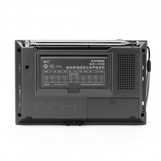 R-9700DX FM SW MW High Sensitivity World Band Radio Receiver