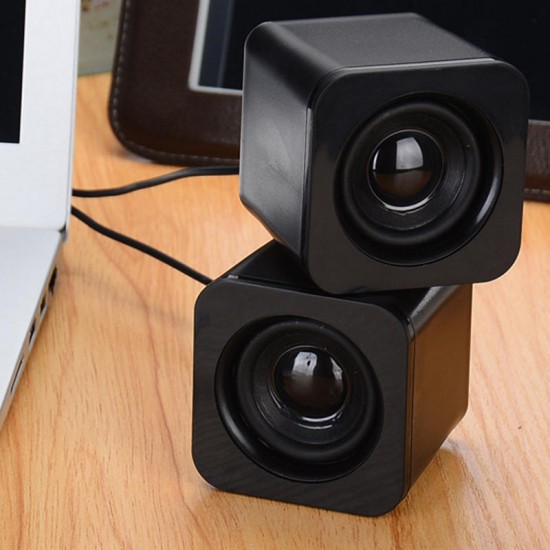 Universal Mini Portable Noise-cancelling Desktop 3.5mm Wired Speaker Loudspeaker for Phone Tablet